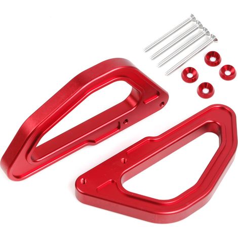 Car modification aluminum alloy off-road vehicle drilled grab handles and mountain bike interior handles - red (1/4)