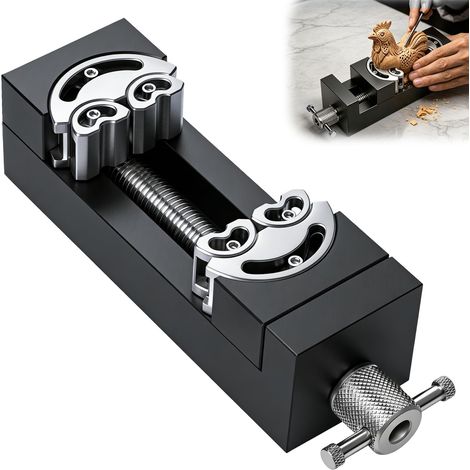 Mini-étau fractal, étau de table de précision, mini-étau pour perceuse, petit étau fractal à réglage automatique avec 6 bras de serrage indépendants pour le bricolage, le modélisme (1/5)