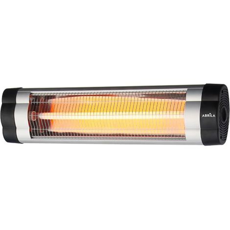 Stufa da esterno al quarzo meridionale 2500w Neg/cr Infrarossi Rossi Termostato da piede/parete.reg.20x87x8.5cm