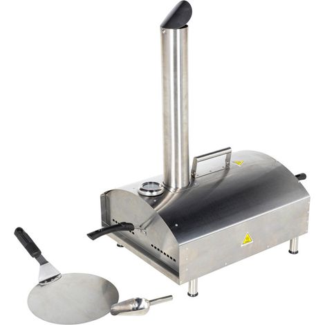 M&S – Minifour à pizza 1 pizza 25 cm – Acier inoxydable – Surface de cuisson 330 x 330 mm – Hauteur 790 mm – Largeur 395 mm – Profondeur 840 mm (1/10)