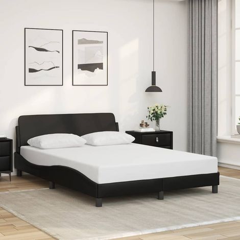 Bettgestell "Dover" Schwarz 120x200 cm Kunstleder