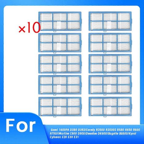 10 pièces Filtre pour 1600PA D380 D382/R3500 R3500S R580 R650 R600 R750/C800 D900/DK600 Aspirateurs (1/5)