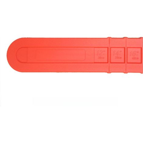 1 pièce Protecteur de guide-chaîne, compatible avec guides 12 16 18 20 pouces, en plastique résistant, couleur rouge vif, pour transport et stockage (1/5)