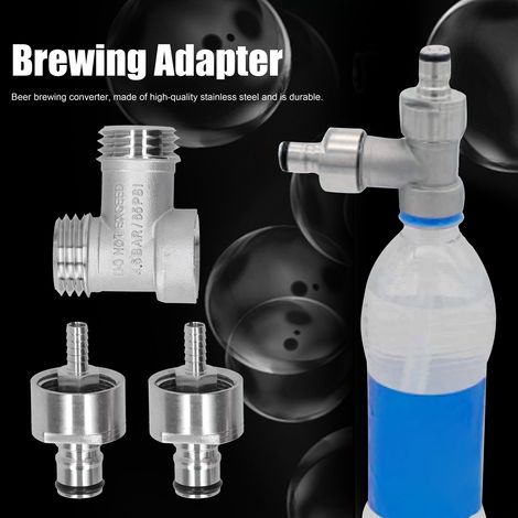 Adaptador de elaboración de cerveza para botellas de PET PCO 1881 con separador líquido/gas – acero inoxidable, 2 separadores – conexión para carbonatación (1/5)