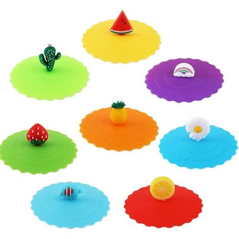 Tapa de silicona para vasos,tapa reutilizable para vasos,tapa de silicona para vasos,protección contra insectos,silicona