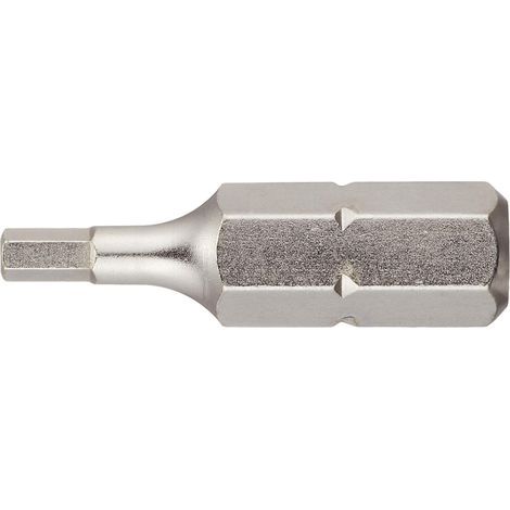 5 - Embout De Vissage - Acier Spécial - 6 Pans Percé - Pour Visseuse Et Usage Manuel - Atelier Et Industrie - Argent - 25x0,3 Cm