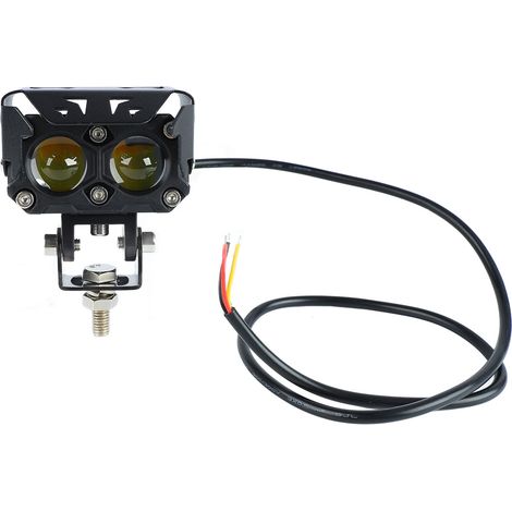 Phare moto LED lentille 2 couleurs haute luminosité focalisation précise éclairage travail pour véhicule électrique (1/5)