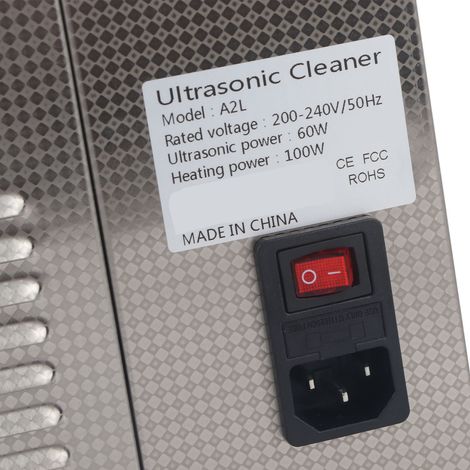 Machine de nettoyage à ultrasons 2 L pour bijoux, quincaillerie et pièces de machines : dégraissage, détartrage et élimination de la rouille  machine de nettoyage à ultrasons pour lunettes (norme euro (1/5)