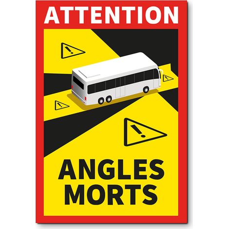 Pacchetto di 3 adesivi ''angoli morti'' per autobus 17x25cm (1/3)