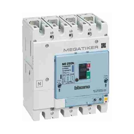 BTIT734N160D Interruttore scatolato magnetotermico M3 250N 4P con differenziale - In= 160A - Icu 50kA