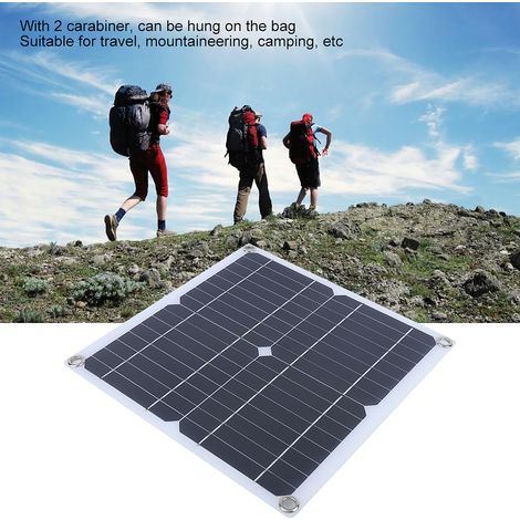 Panneau solaire monocristallin étanche de 15 W en silicium monocristallin pour le camping et les voyages en plein air (1/5)