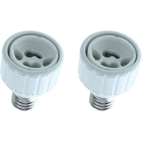 2 PZ Convertitore Adattatore Portalampada Per Lampada Led Attacco Da E17 A GU10