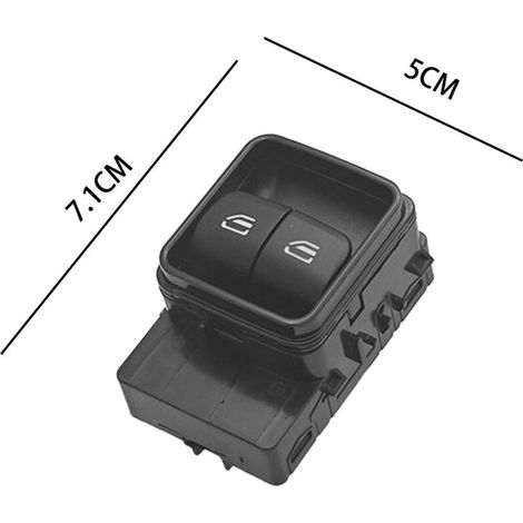 A9079058902 Interrupteur de lève-vitre, compatible avec les Mercedes-Benz Sprinter 2018-2022, commande la montée et la descente des vitres électriques, interrupteur principal côté conducteur.