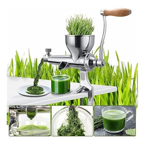 Extracteur de jus manuel en acier inoxydable - Presse-agrumes - Presse-agrumes - Filtre rapide pour fruits, légumes, gingembre, grenade (1/5)