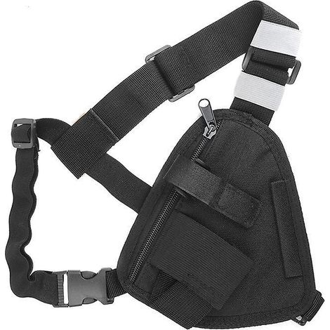 Chest Harnais Pour Radio, Gilet Portable Sac De Poitrine Noir Avec Sangle Rglable Compatible Avec Baofeng Motorola Uniden Kenwood Icom Walkie Tal (1/5)