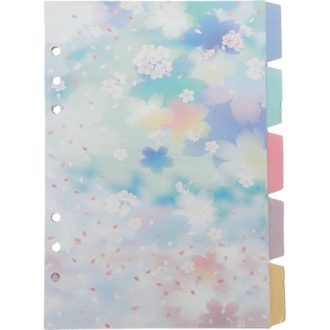 Intercalaires de classeur à 5 feuilles, séparateurs de bloc-notes, intercalaires de pages détachables pour cahier, organisateurs (A5)