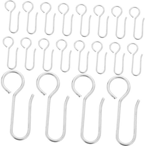 30 pièces Crochets S pour Rail de Rideaux Accroche et Installation Facile Glissement pour Rideaux de Plafond et Draperies (1/4)