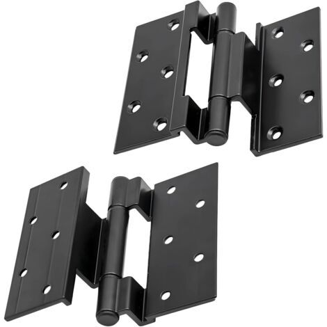 Ensemble de 2 charnières de porte, charnières pour portes battantes, charnières pliantes, convient aux fenêtres et aux armoires. (1/5)
