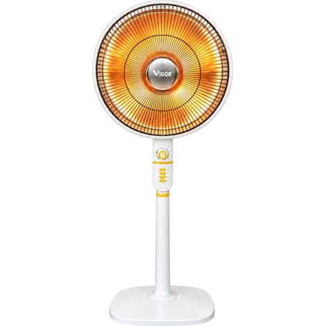 Chauffage d'appoint sur pied Électrique 1000W Oscillant Hauteur réglable Minuterie 1h VIGOR