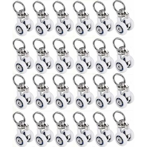 Ulisem20pcs 38x20mm Rouleaux de Rail de rideau, Poulie Silencieuse,pour Accessoires Rideaux Dans Salles de Bains,Chambres (1/4)