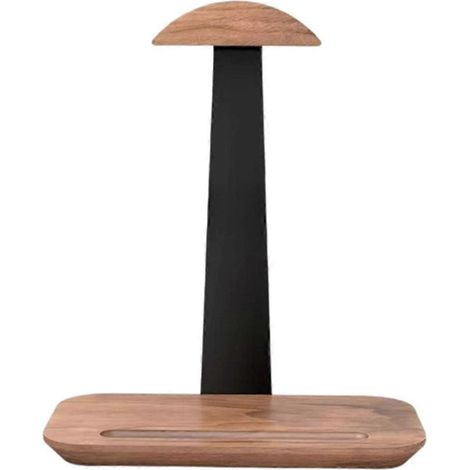 DKSTINYE Universeller Kopfhörerständer aus Holz mit Halterung aus Aluminiumlegierung und Stifthalter (1/5)