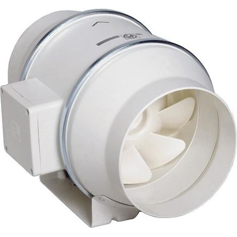 Unelvent – Ventilateur de conduit silencieux 180 m3/h – 1 vitesse – temporisation réglable 1 à 30 mn – 24 dB(A) – raccordement D 100 mm – 250810 (1/3)