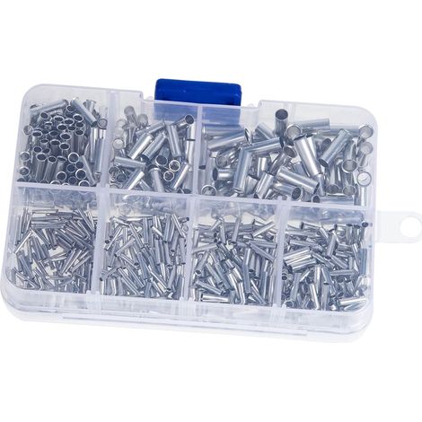 Kit de Bornes de Câblage 600 Pièces, Faciles à Installer Embouts de Fil en Métal Argenté pour Câbles Électriques (1/5)
