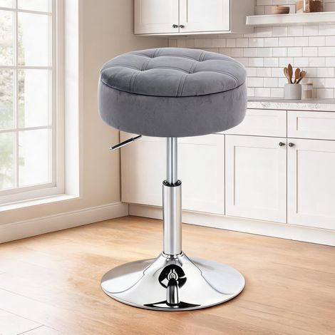 Tabouret de bar grau en polyester Stahl 39 x 39 x 65 cm (1/5)