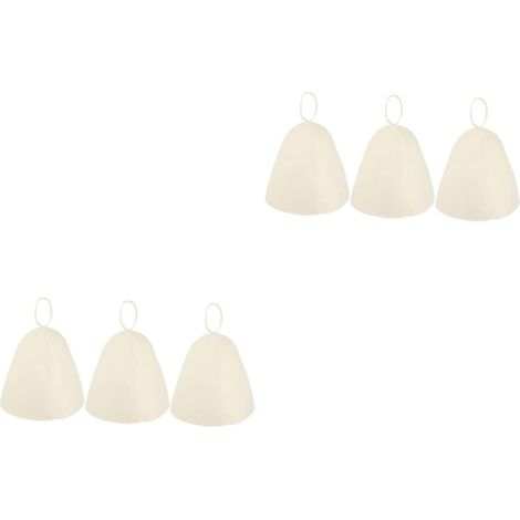 6pièces Chapeaux De Sauna Feutre Épais Bonnet Isolation Thermique pour Salle De Bain Et Sauna Confortables Et Respirants (1/5)