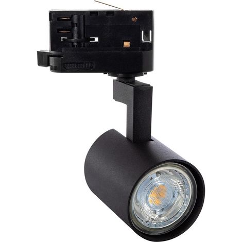Faretto Portalampada Binario Trifase Juik per Lampadina GU10 Nero (1/5)