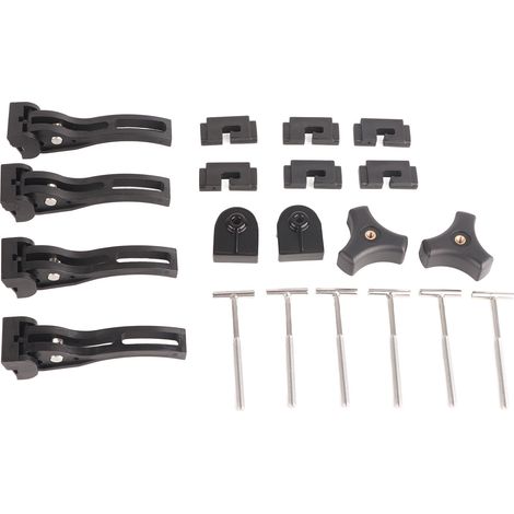 Pièces de rechange universelles : fixation avant et arrière en aluminium compatible avec les couvre-bennes rigides à trois volets. (1/5)