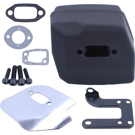 Kit Déviateur d'Échappement pour Jonsered 625 II 630 Super 670 Champ pour Tronçonneuse, Silencieux, Support, Déviateur, Boulon, Joint (1/5)