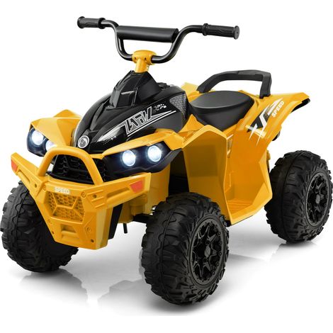 Auto elettrica per bambini 96 x 58 x 70 cm sedile comodo alta/bassa velocità stile fuoristrada PP giallo 200014651