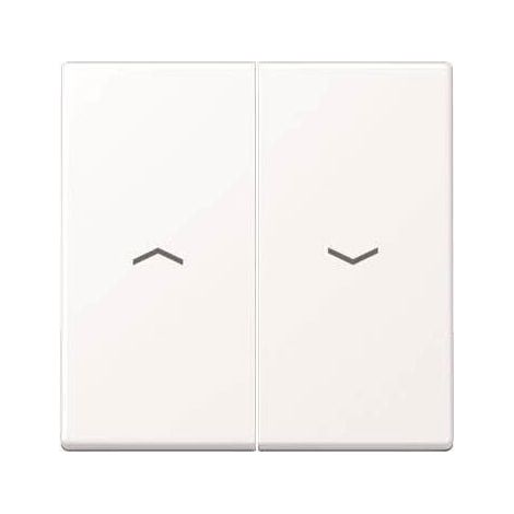Jung Bilanciere 2 posti, con simboli freccia, Duroplast verniciato, Serie A, bianco neve opaco A 595 P WWM