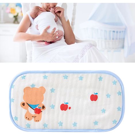 Poche de glace pour bébé, douce et confortable pour l'été, coussin rafraîchissant pour l'allaitement avec large bande élastique, Star Bear (1/5)