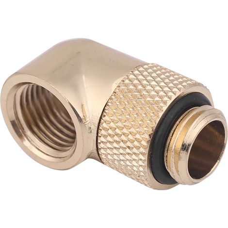 Raccord 90° Rotatif 360° pour Refroidissement PC, Filetage G1/4, Tube Fitting (1/5)