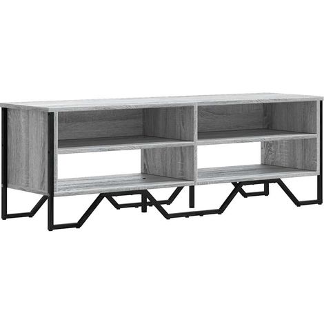 Mobile TV multimediale scaffale per televisione televisore buffet sala da pranzo soggiorno camera da letto sonoma 122 x 34 x 41 cm derivati del legno grigio 020028384