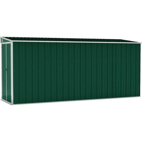 Maison Exclusive - Capanno Giardino a Parete Verde 118x382x178 cm Acciaio Zincato