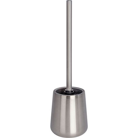 Porte-brosse WC en acier inoxydable satiné – Résistant à la corrosion – Dimensions compactes 11 x 11 x 38 cm – Pour salle de bain élégante