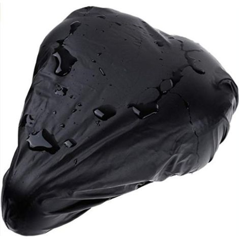 housse De Selle De Vlo 2 Pices (noire), Housse De Selle De Vlo Tanche Avec Lastique, Taille Universelle Housse De Selle De Vlo Tanche Housse De Pl (1/5)