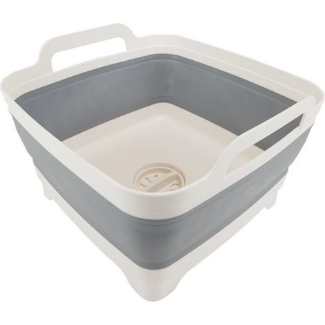 Lavabo pliable avec bouchon - 30,5 x 30 x 20/70 cm - Lavabo pliable avec bouchon - 30,5 x 30 x 20/70 cm
