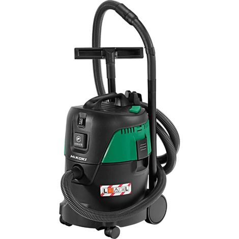Hikoki – Aspirateur professionnel 1000W – Aspiration eau et poussières – Réservoir 25L – Dépression 210mbar – Pour chantiers humides (1/5)