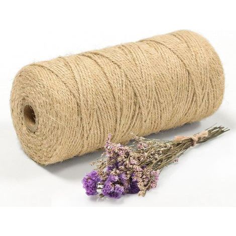1 Ficelle Jute 2mm, Corde Naturelle Robuste 200m, Pour Jardinage Bricolage Décoration (1/5)