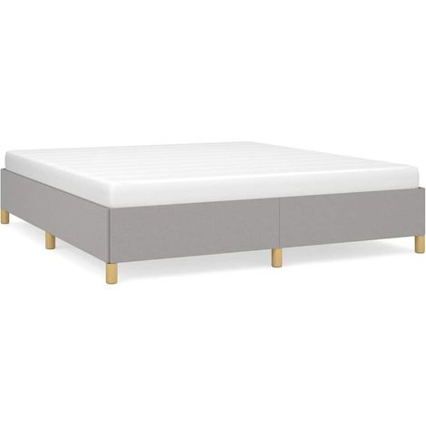 Maison Exclusive - Boxspringbettgestell Hellgrau 160x200 cm Stoff (1/5)