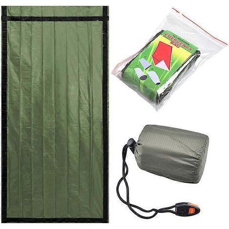 sac de couchage d'urgence portable pour le camping et la randonnée, équipement de survie en extérieur (1/5)