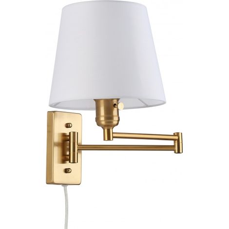 ALPINALUZ  Aplique de pared con brazo articulado y enchufe "GRECIA"  - E27 (1/5)
