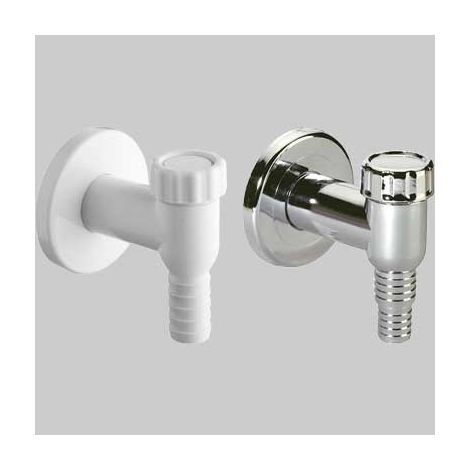 VALVOLA ESTERNA ORIENTABILE PER ATTACCO LAVATRICE O LAVASTOVIGLIE Bianco Ø32 mm