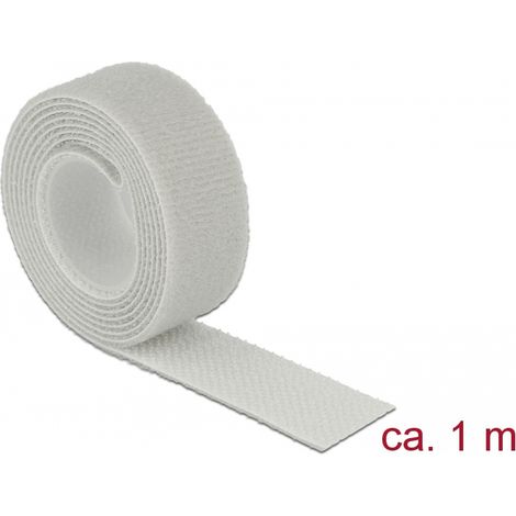 Delock Sujeciones de velcro en rollo de 1 m LA x 20 mm AN gris