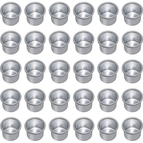Lot de 30 bougeoirs pour bougies sur bâtonnet, bougeoirs en métal, petits bougeoirs, bougeoirs pour bougies chauffe-plat, inserts pour bougies de table, bougeoirs argentés, bougeoirs pour bougies déco (1/5)