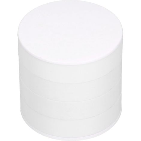 Boîte à bijoux multicouche, conteneur de rangement rotatif anti-poussière, organisateur pour ornements (blanc 4 couches) (1/5)